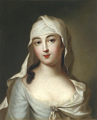 Portrait de femme au voile blanc